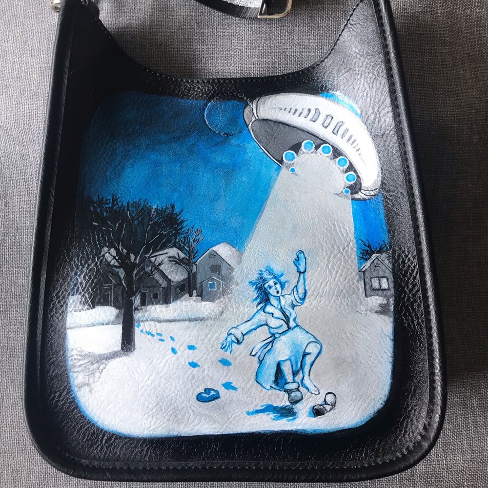 Hand painted purse, OOAK